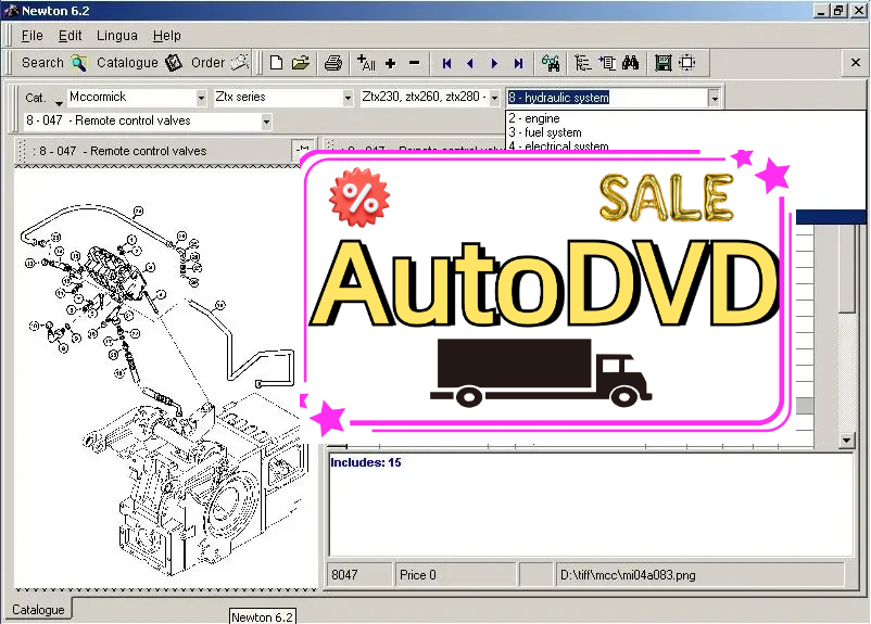 Books - AutoDVD McCormick Newton 6.2 スペアパーツ カタログ、部品マニュアル、部品ブック