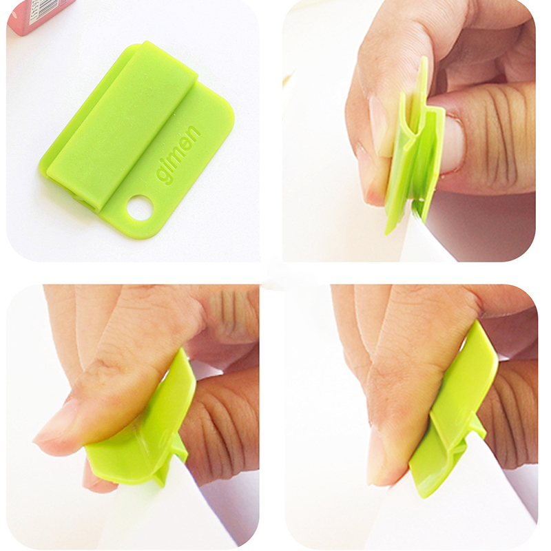 Stationery Books - 6個/セット プラスチック製カラー書類クリップ、多機能で柔軟なクリップ、文房具ノートクリップ