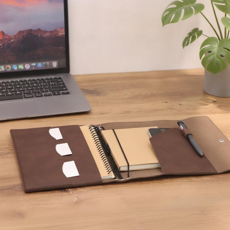 Vintage Leather Journal Notebook - ヴィンテージレザー製ジャーナルカバー | リフィル可能なリングバインダーノート＆デイリープランナー | 手作りの旅行日記＆趣味ノートオーガナイザー