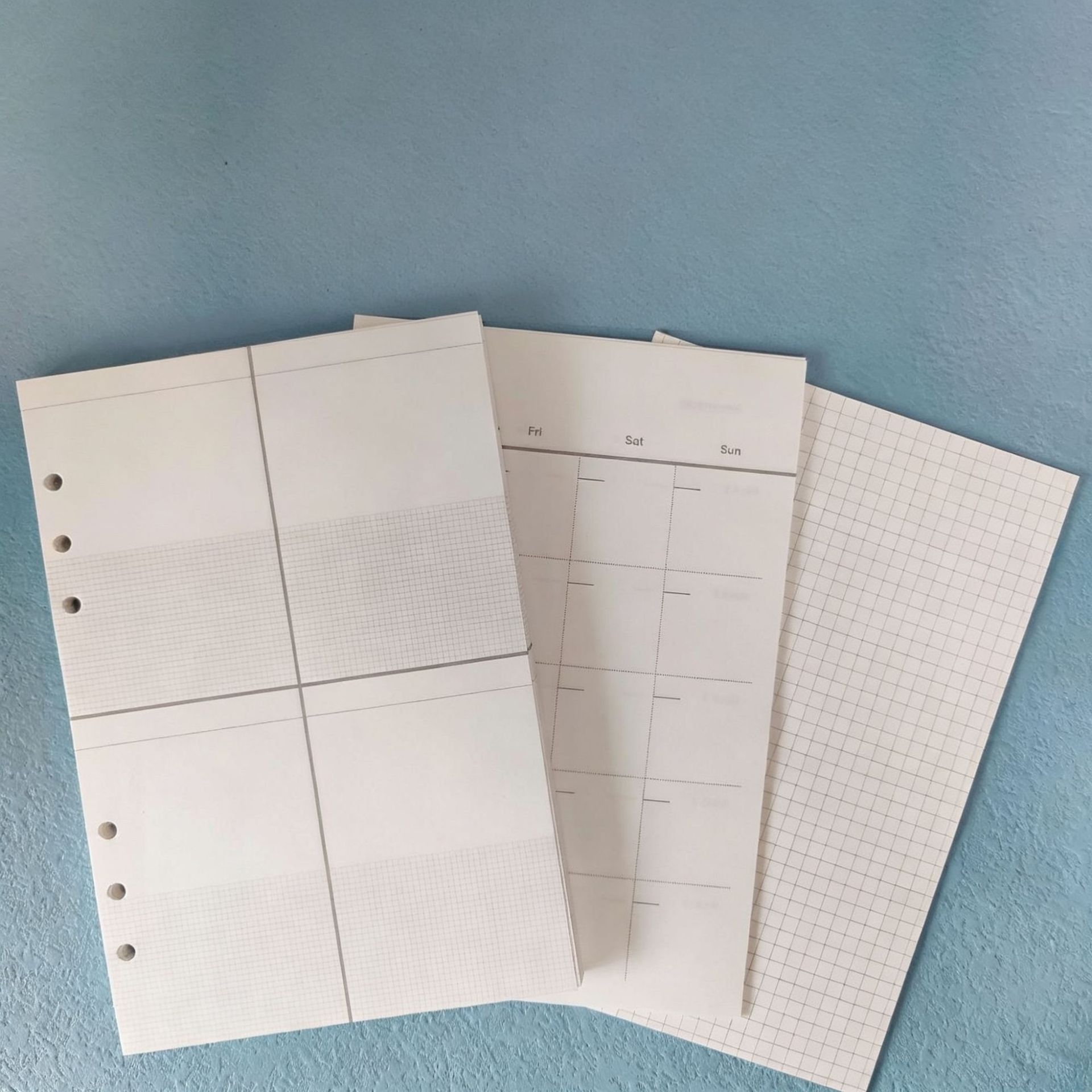 A5 Spiral Dotted Grid Notebook - A5 A6 A7 ブラッククラフト ホワイト ルーズリーフノート