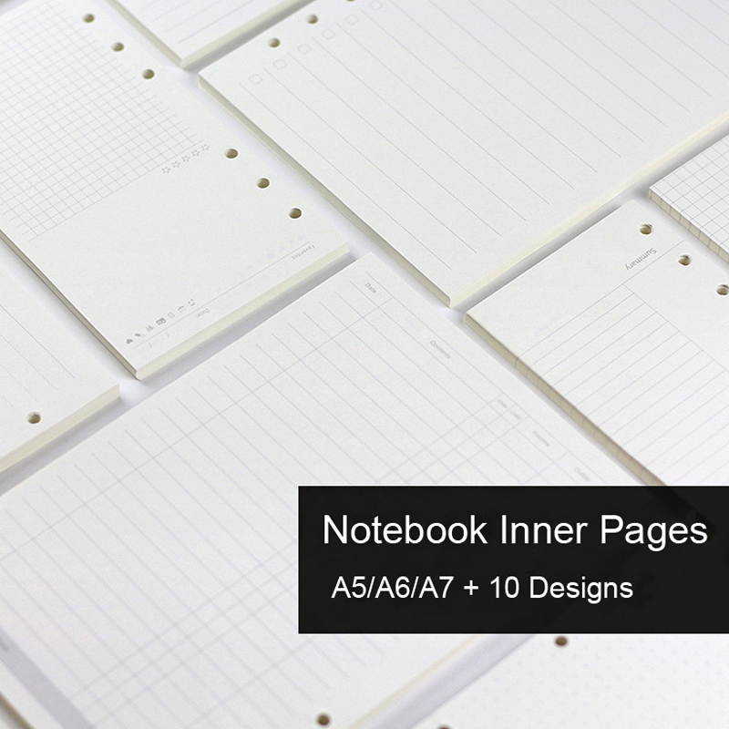 A5 Spiral Dotted Grid Notebook - A5 A6A7 45 枚ルーズリーフノートブックリフィルスパイラルバインダーインナーページウィークリーマンスリー To Do