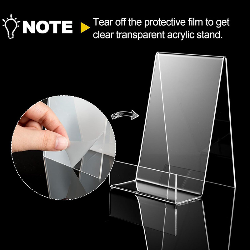 Clear Acrylic Book Stand Holder - 1個入りアクリル製コミックブックディスプレイスタンド、クリアブックホルダー、マガジンフレーム、ノートパソコンスタンド、コミックコレクションやホームオフィス用