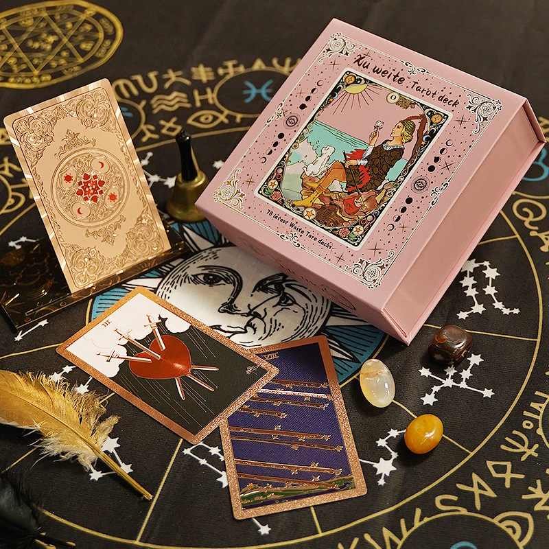 12*7cm クラシックタロットカード ピンクボックス入り  - Tarot Deck With Guidebook のレビューと価格