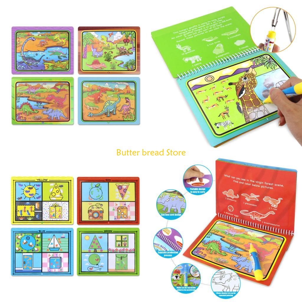 W89C 再利用可能なマジカルウォーター描画ブック 詰め替え - Reusable Water Magic Coloring Book のレビューと価格