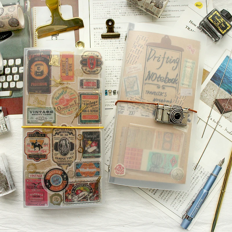 トラベラーズノート ジャーナルインセット リフィル収納ブック - Vintage Leather Journal Notebook のレビューと価格
