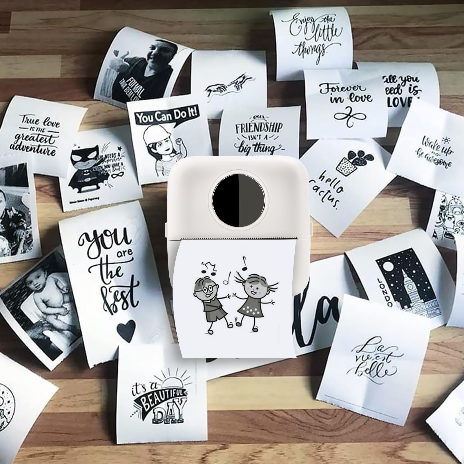 10ロールのサーマルインクレス印刷用紙、ミニステッカーレシー - Mini Pocket Thermal Printer Paper Roll のレビューと価格