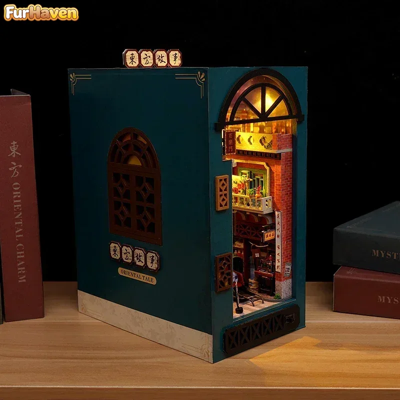 DIY 木製東洋物語中国本棚手作りブックエンドブックヌック棚 - Diy Wooden Book Nook Kit Shelf Insert のレビューと価格
