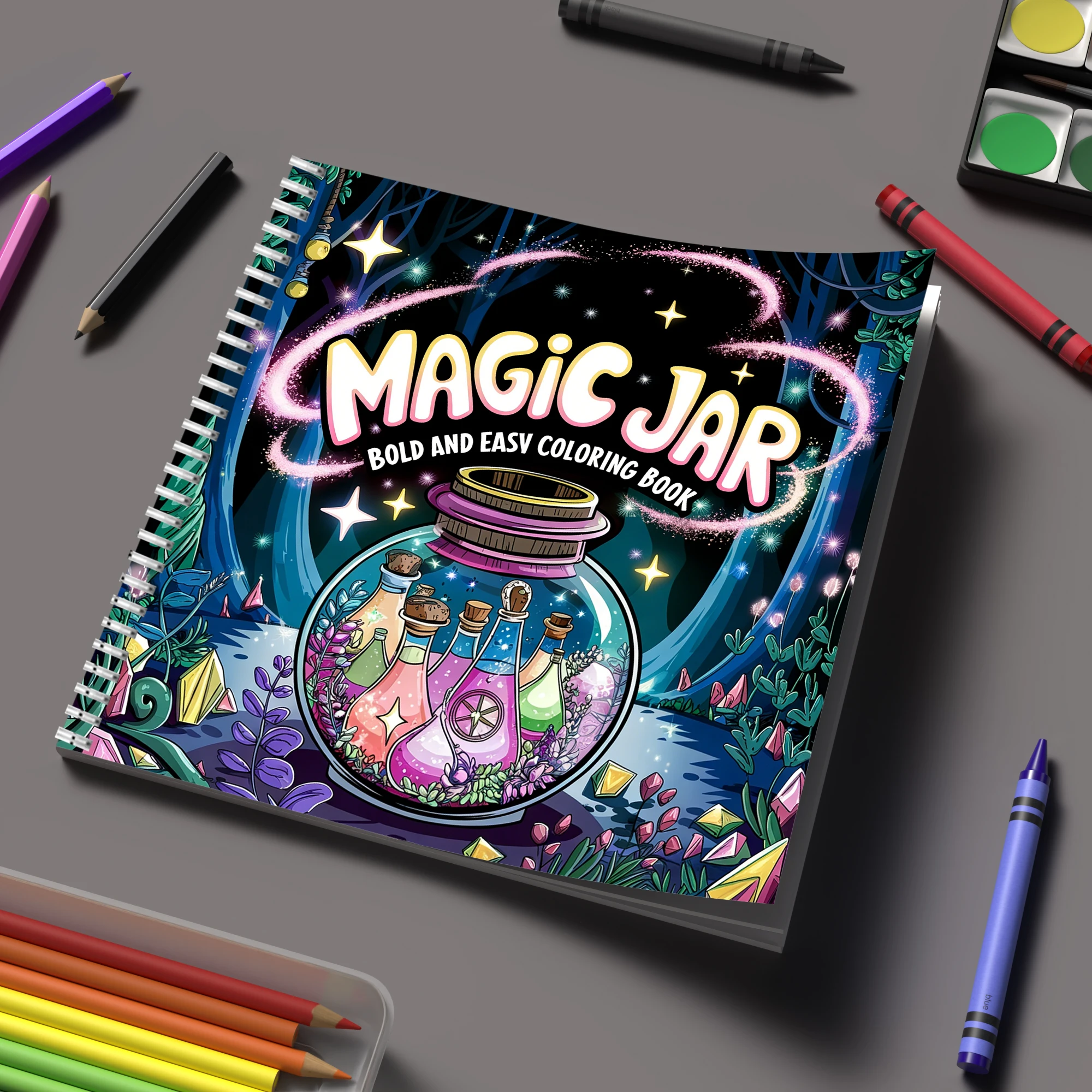大人の塗り絵用マジックジャー、誕生日プレゼント、新学期用品、 - Adult Coloring Book Stress Relief のレビューと価格