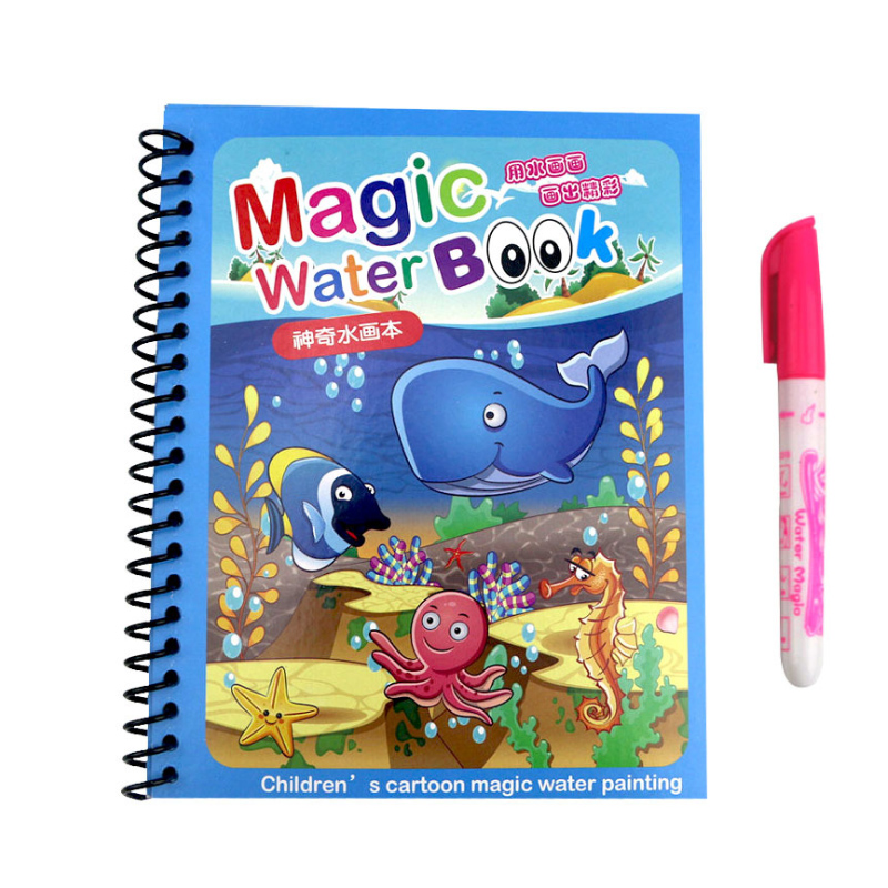ホット販売再利用可能な魔法の水描画ぬりえ子供の感覚早期教育子 - Reusable Water Magic Coloring Book のレビューと価格