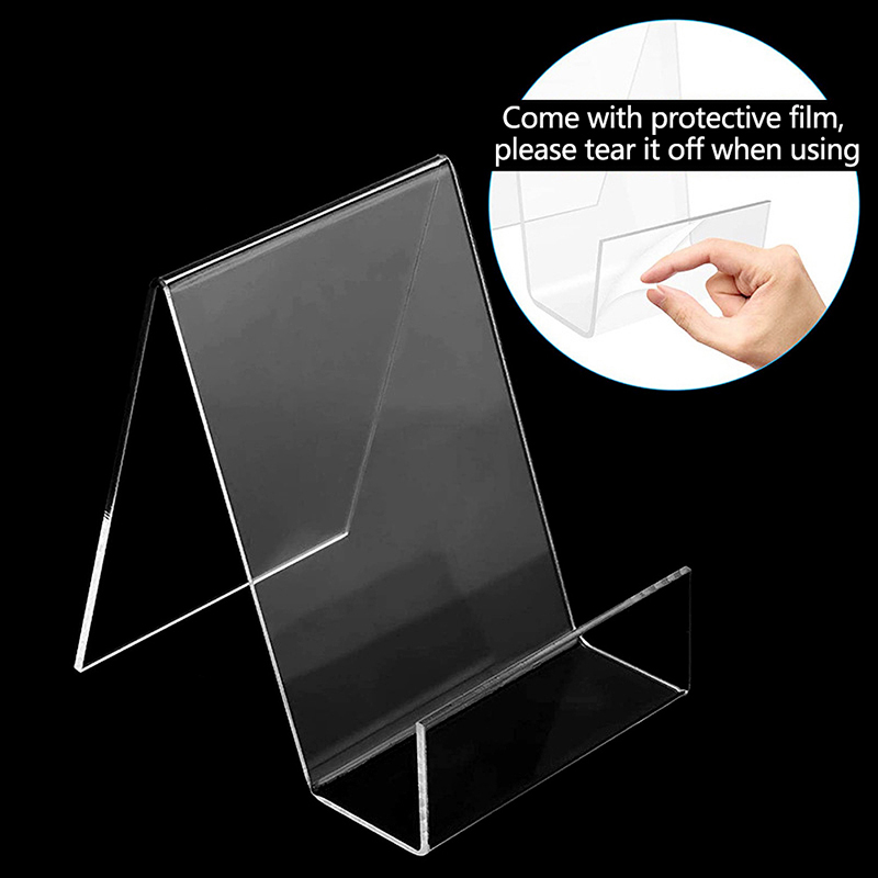 1pc 透明アクリルディスプレイブックスタンドイーゼルホルダ - Clear Acrylic Book Stand Holder のレビューと価格