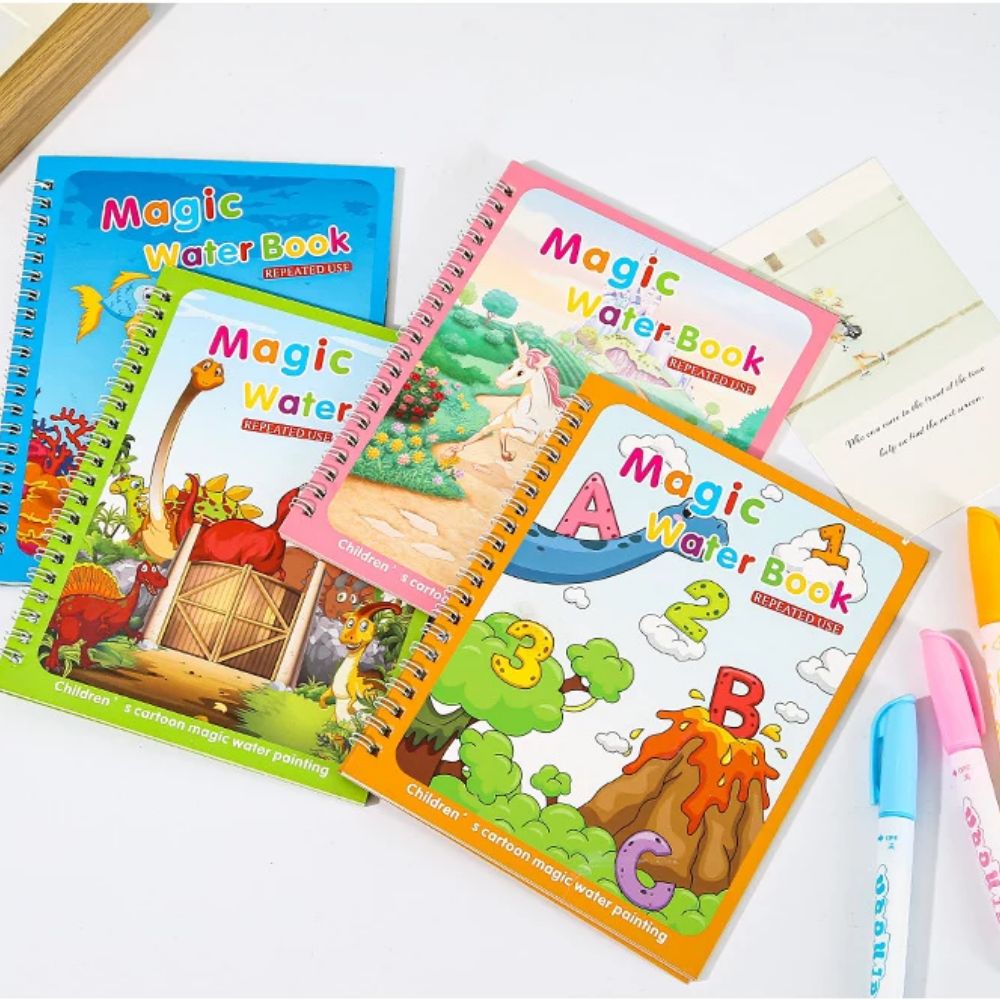 魔法の本水描画モンテッソーリおもちゃ再利用可能な塗り絵早期教 - Reusable Water Magic Coloring Book のレビューと価格