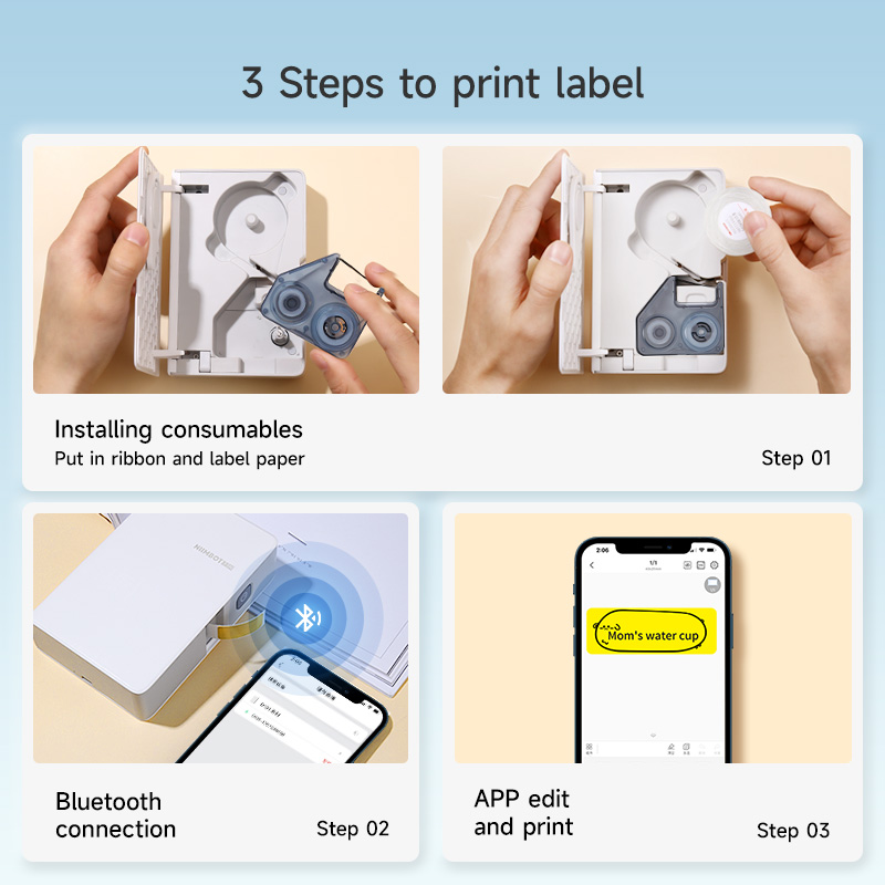 Niimbot N1/B18 熱転写ラベルステッカープリンタ - Mini Pocket Thermal Printer Paper Roll のレビューと価格