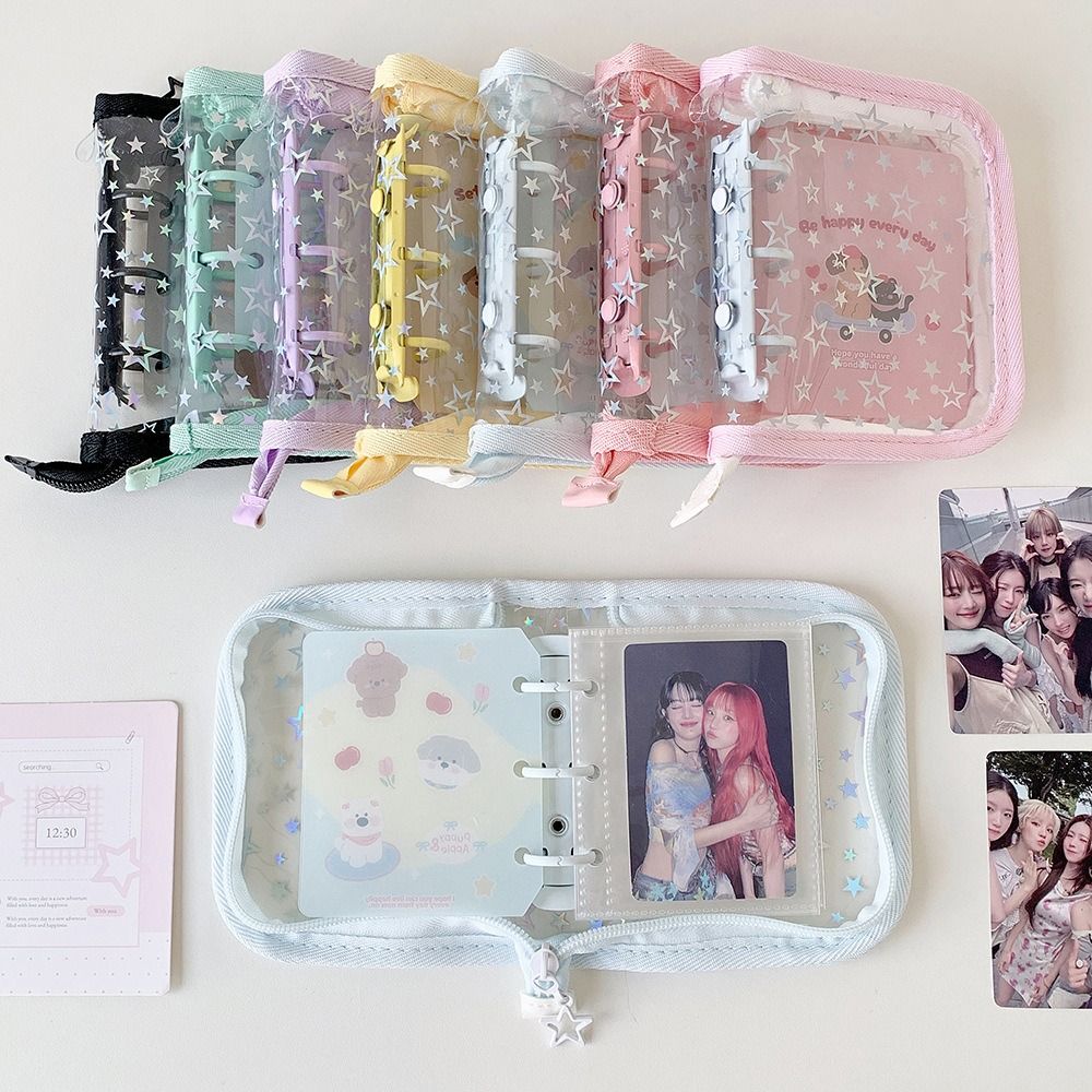 1個入りポータブルPVC A8カードバインダー スターグリッ - Kpop Photo Card Binder 3 Inch のレビューと価格