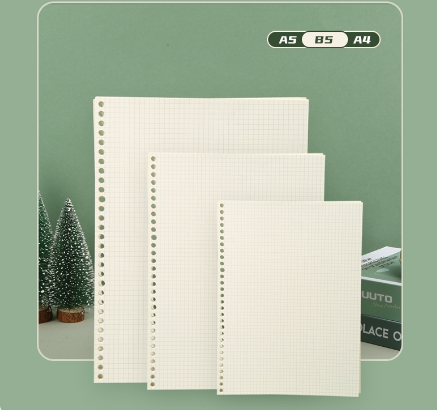 A5 B5 ライングリッド 20 穴ルーズリーフノートブック - A5 Spiral Dotted Grid Notebook のレビューと価格