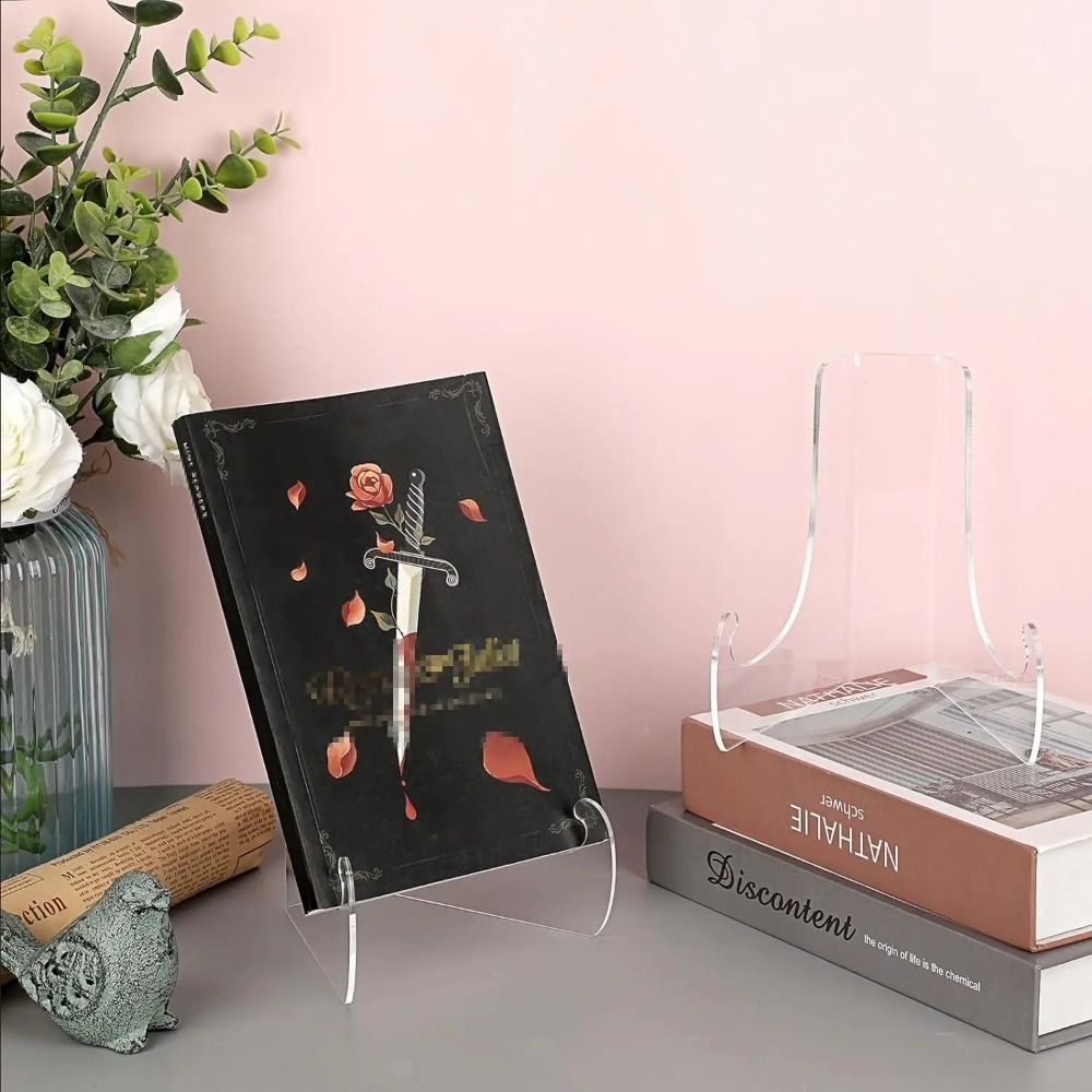 タブレットホルダー アクリル製フラットプレートスタンド クリ - Clear Acrylic Book Stand Holder のレビューと価格