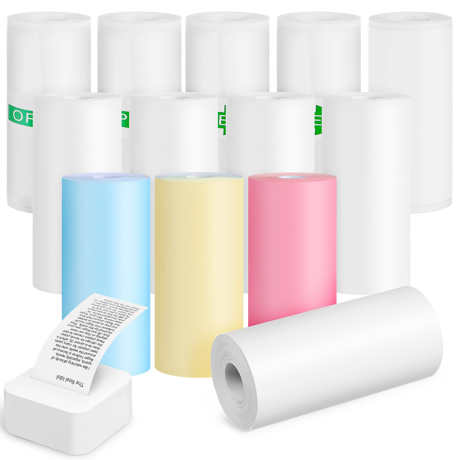 ミニサーマルプリンター用紙 13ロール 57×25mm 印刷 - Mini Pocket Thermal Printer Paper Roll のレビューと価格