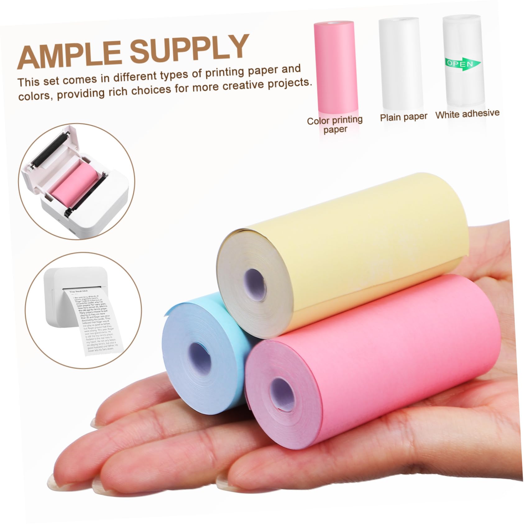 ミニサーマルプリンター用紙 13ロール 57×25mm 印刷 - Mini Pocket Thermal Printer Paper Roll のレビューと価格