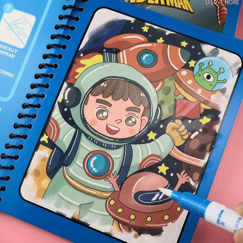 1 個魔法の本水描画モンテッソーリおもちゃ再利用可能なぬり絵 - Reusable Water Magic Coloring Book のレビューと価格