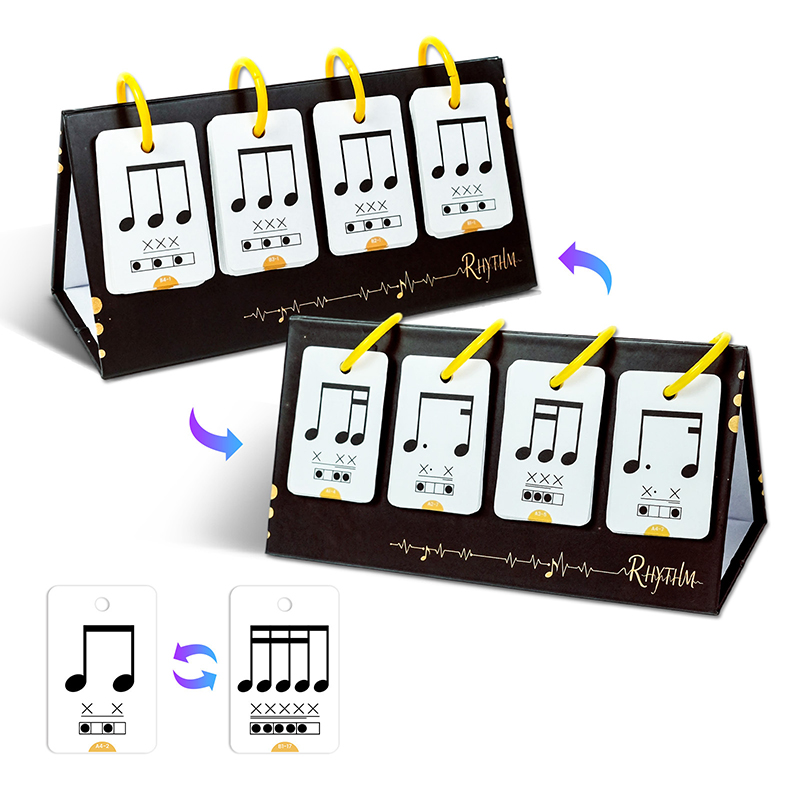 72枚入り 音楽早期教育フラッシュカード、音符リズム楽器認知 - Blank Sheet Music Notebook のレビューと価格