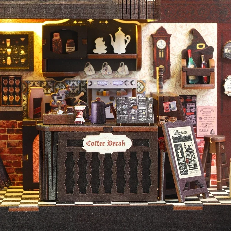 DIYブックヌックシェルフインサートキット マジックコーヒー - Diy Wooden Book Nook Kit Shelf Insert のレビューと価格