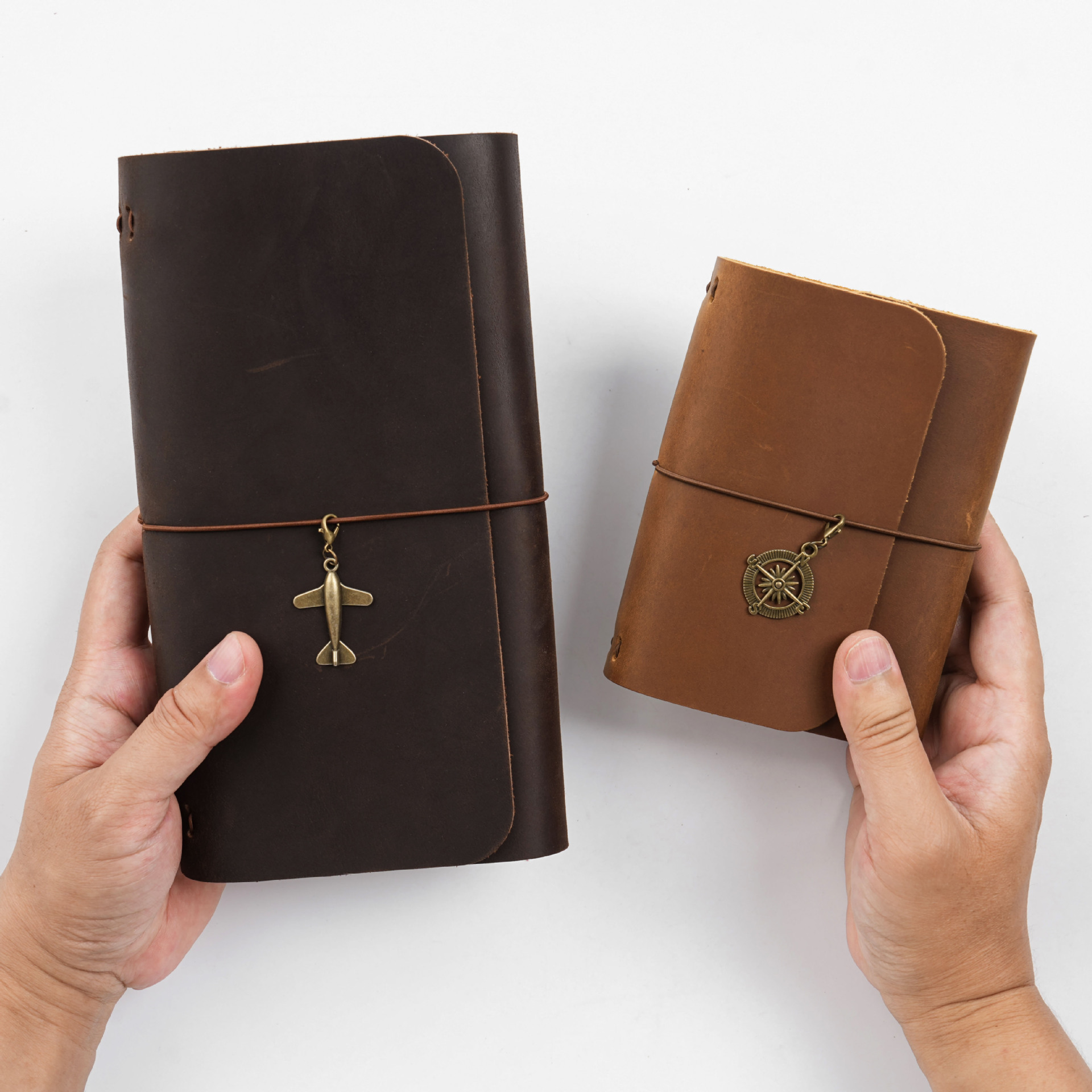 新着トリプルフォールド TN トラベラーズノート本牛革ヴィン - Vintage Leather Journal Notebook のレビューと価格
