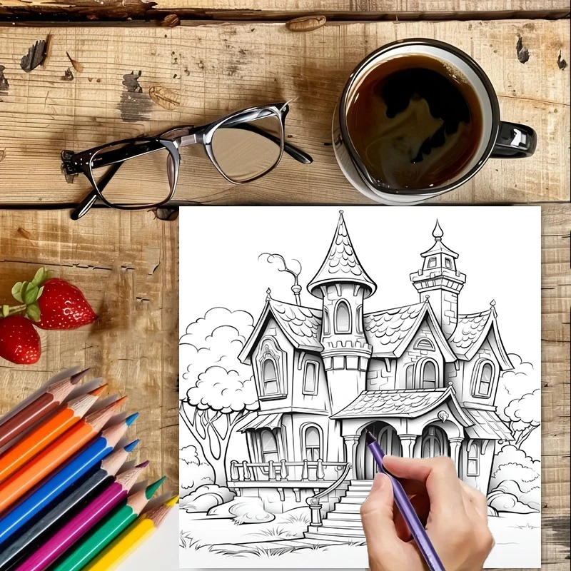 大人向けお化け屋敷塗り絵ブック、ストレス解消のための不気味な - Adult Coloring Book Stress Relief のレビューと価格