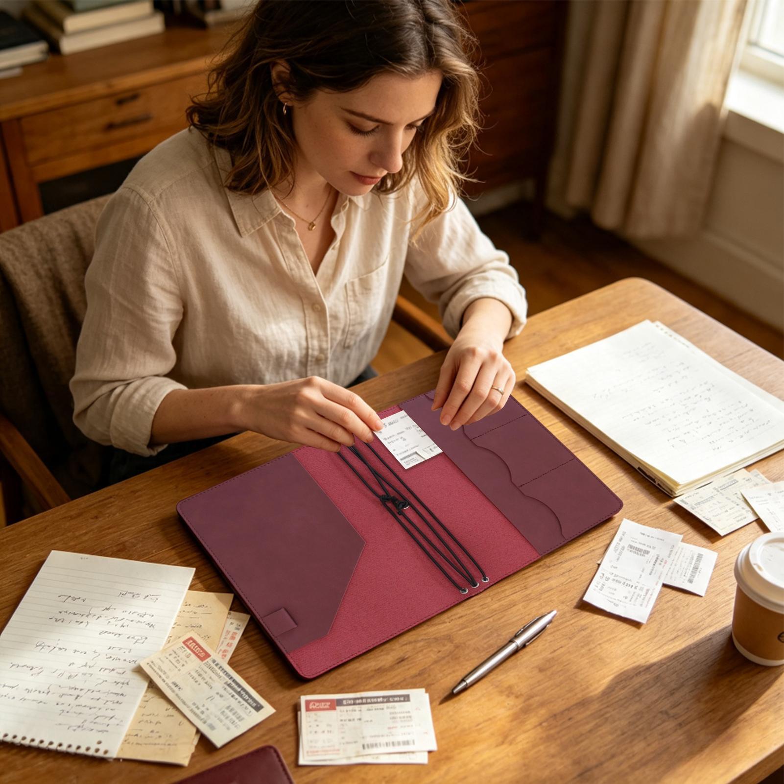 A5ノートブックカバー ヴィンテージPUレザー ジャーナル保 - Vintage Leather Journal Notebook のレビューと価格