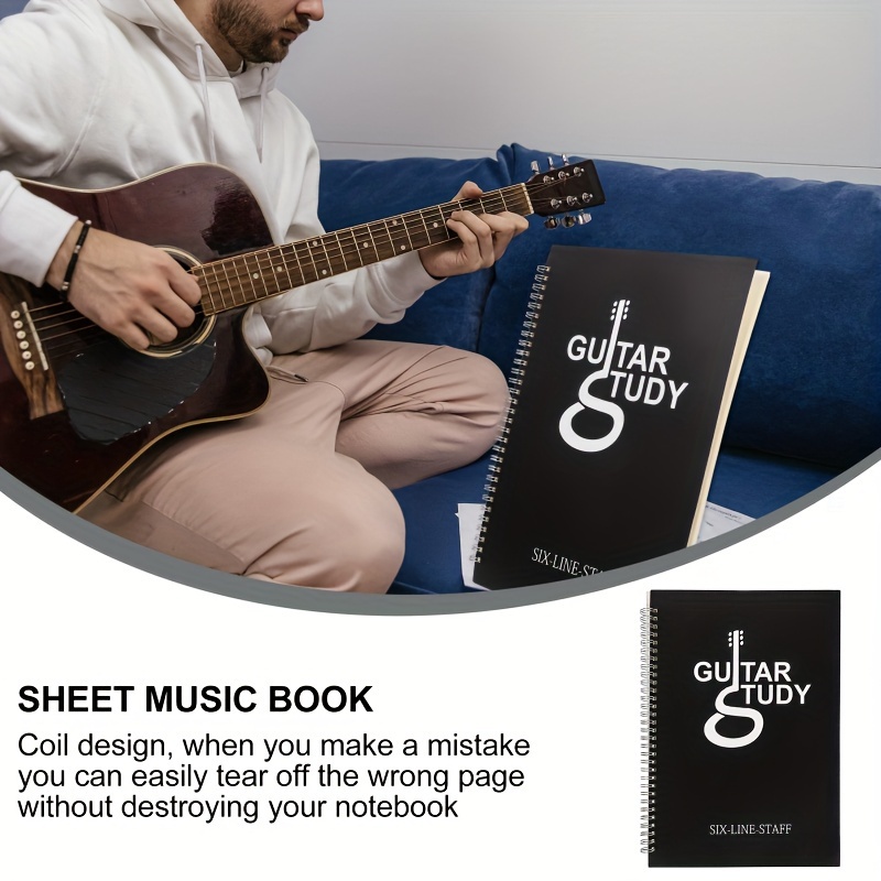 50 ページギター楽譜ノートブックギター音楽タブブランク楽譜 - Blank Sheet Music Notebook のレビューと価格