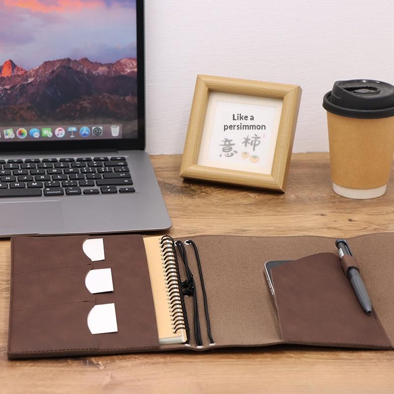 詰め替え可能なノートオーガナイザー コンパクトなクレイジーホ - Vintage Leather Journal Notebook のレビューと価格