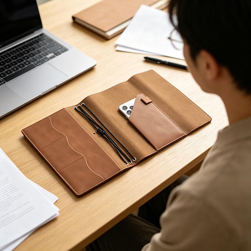 詰め替え可能なクレイジーホースレザーバインダーオーガナイザー - Vintage Leather Journal Notebook のレビューと価格