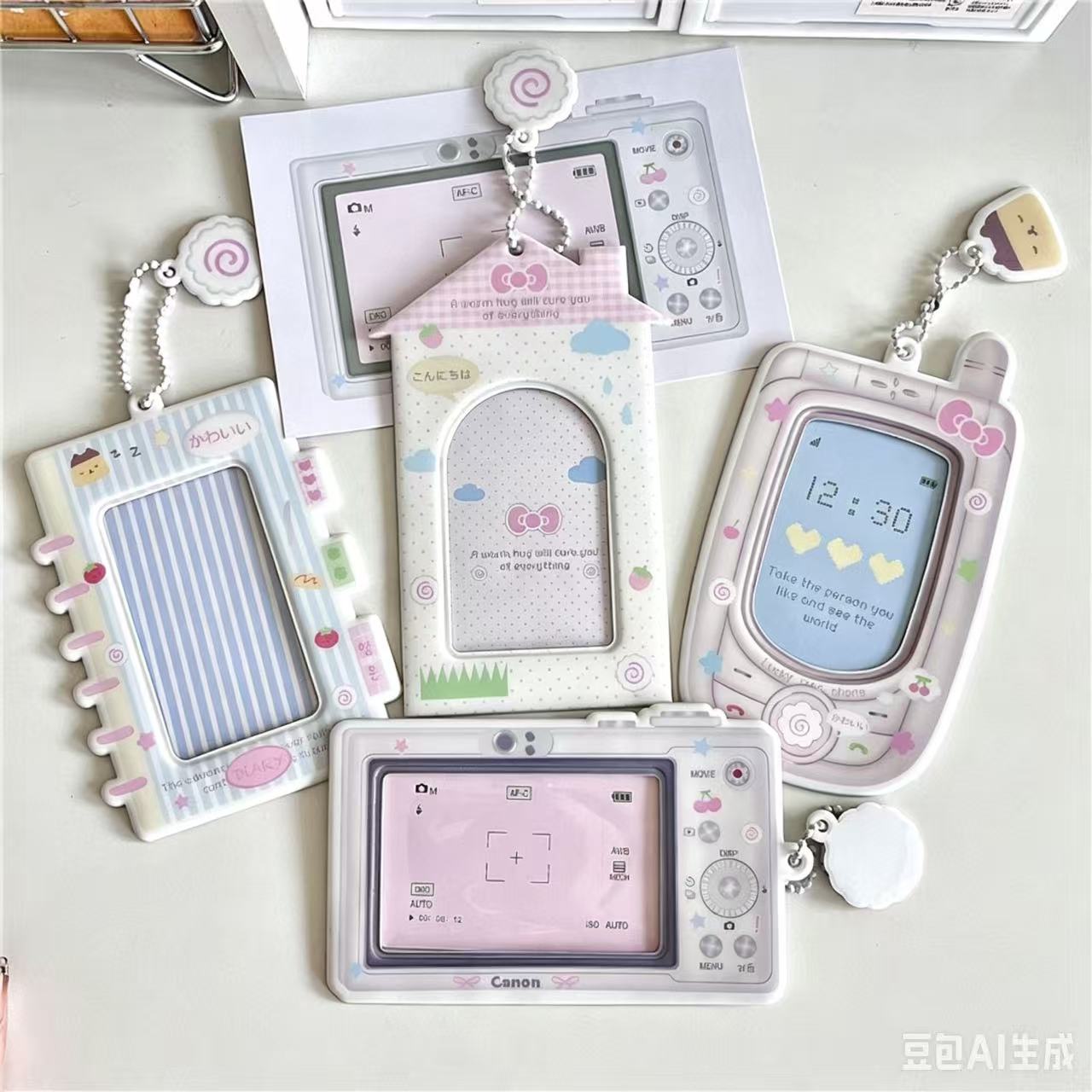 1PC 漫画 Kpop フォトカードホルダーカメラ携帯電話型 - Kpop Photo Card Binder 3 Inch のレビューと価格
