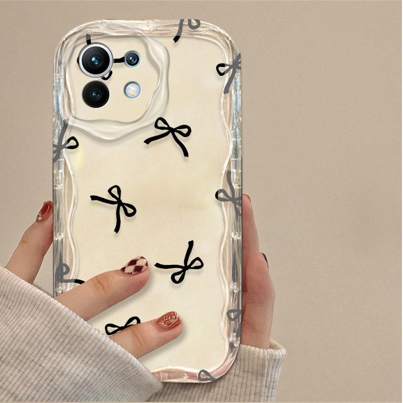 黒の蝶結びとハート柄ケース Xiaomi POCO X7 X - Magazines のレビューと価格