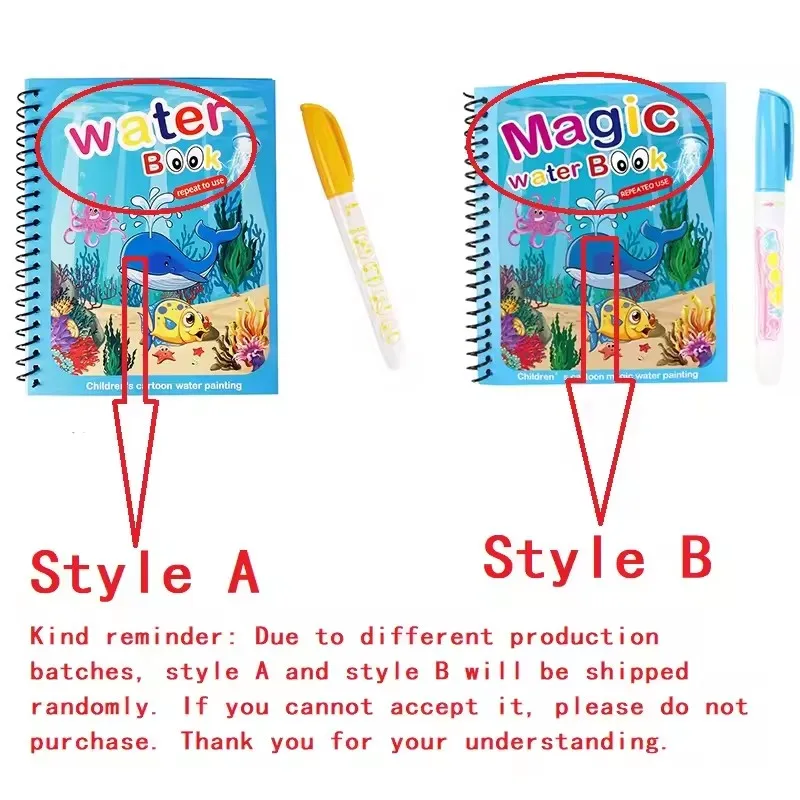 1 本 + 1 ペン再利用可能なマジックぬり絵水彩画ブック感 - Reusable Water Magic Coloring Book のレビューと価格