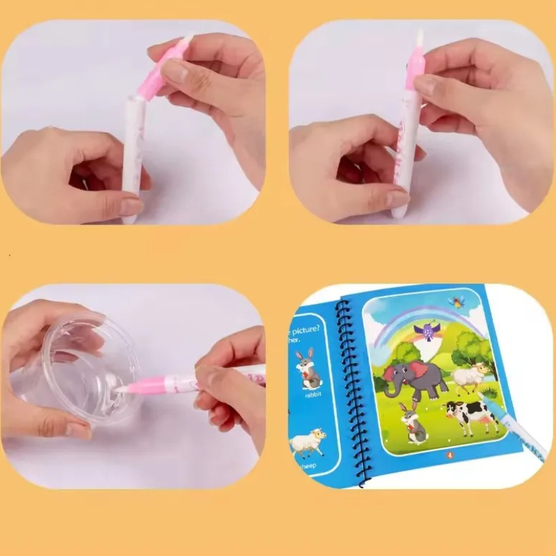1 本 + 1 ペン再利用可能なマジックぬり絵水彩画ブック感 - Reusable Water Magic Coloring Book のレビューと価格