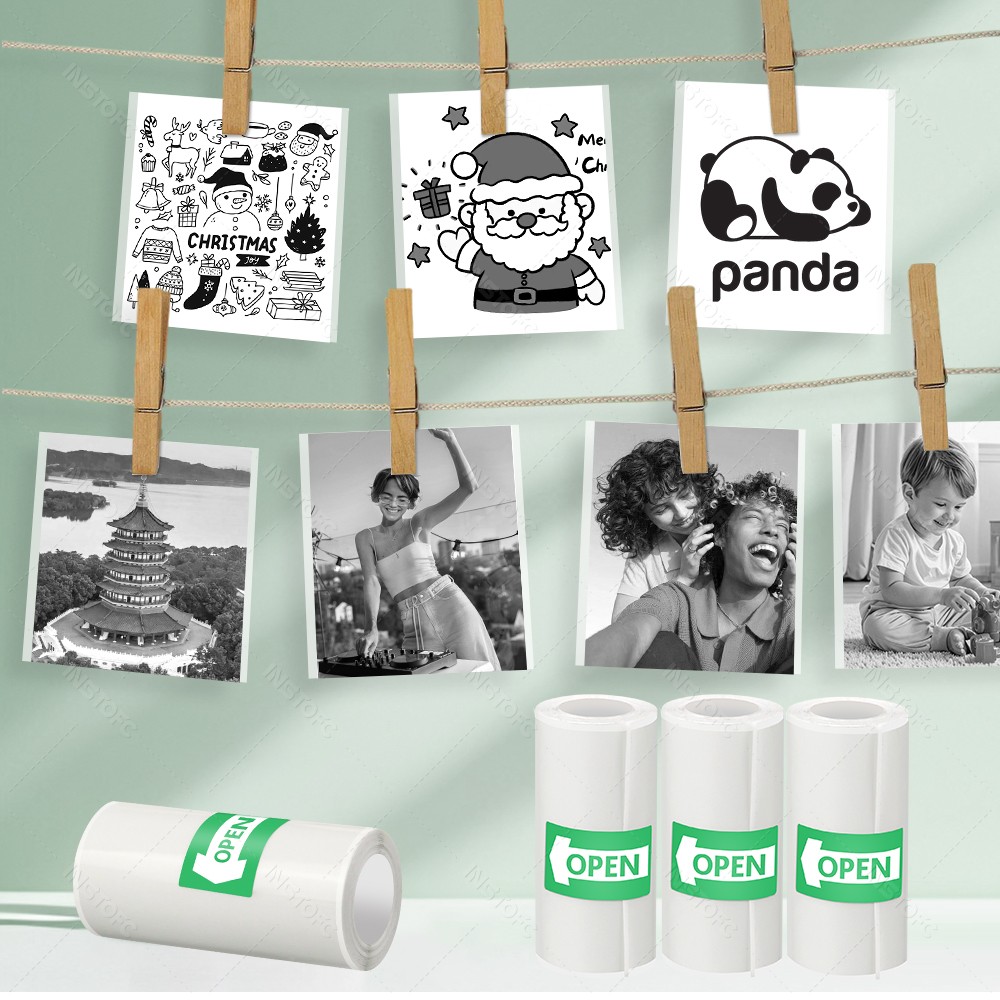 印刷可能なステッカー用紙ロール、サーマルフォトペーパーロール - Mini Pocket Thermal Printer Paper Roll のレビューと価格