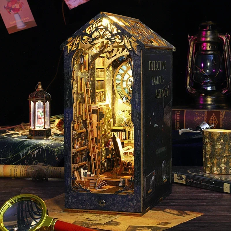 レトロDIY木製ブックヌック棚インサートミニチュアキット、ヴ - Diy Wooden Book Nook Kit Shelf Insert のレビューと価格