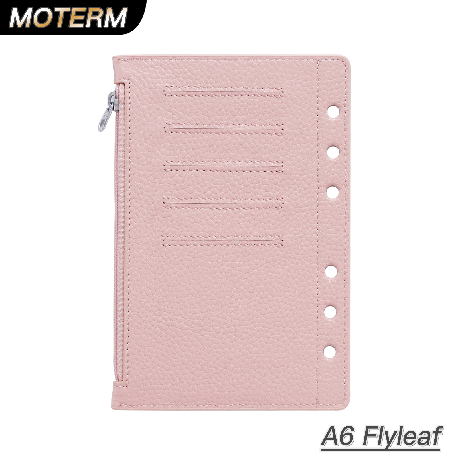 Moterm ジッパー フライリーフ A6 サイズ リング  - Vintage Leather Journal Notebook のレビューと価格